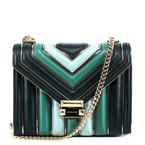 michael kors green stripe bag|Michael Kors green bag outlet.